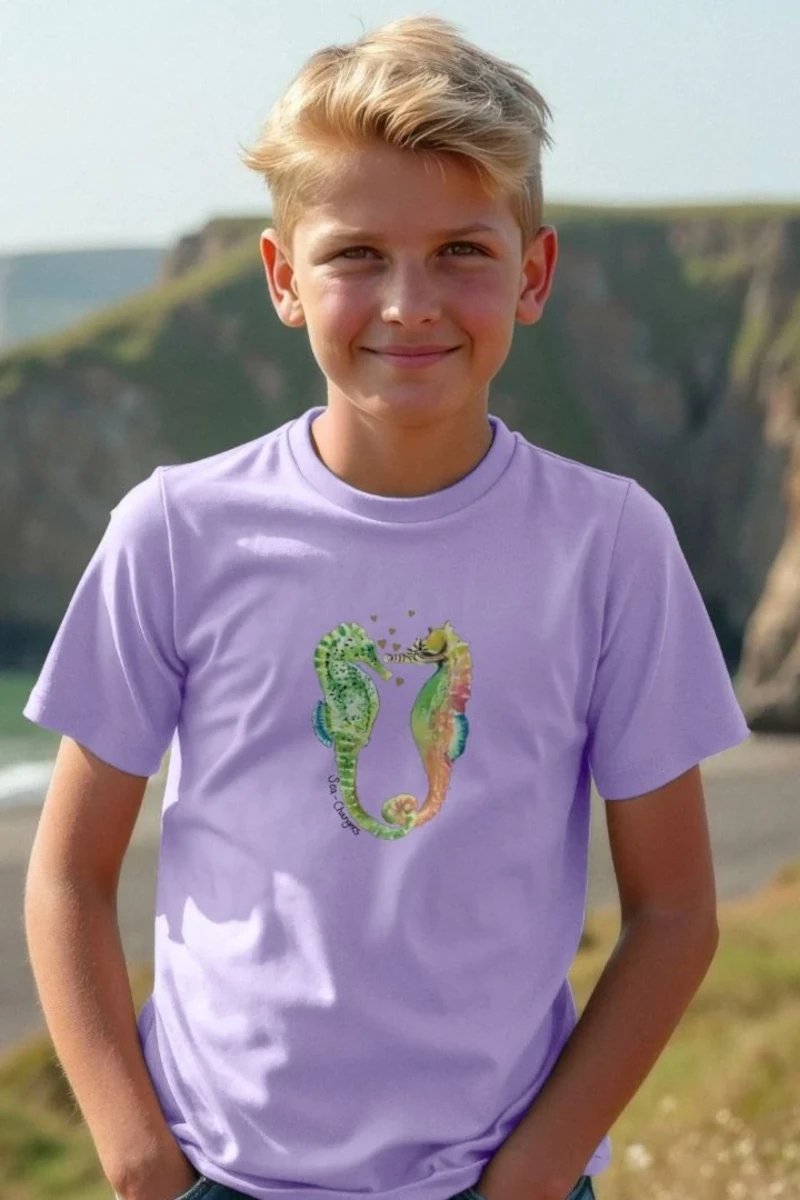 Luna and Bloom Press page image of sea changers collab kids t-shirt